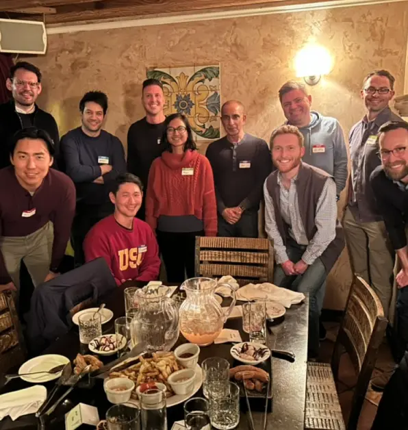 HealthTech Hang attendees gathered around a dining table